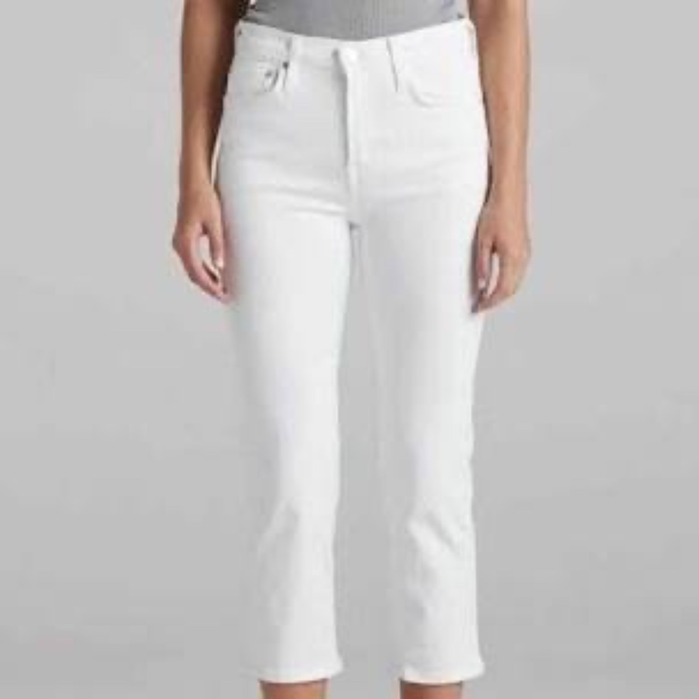 Edwin Bree Crop Slim Straight Optic White